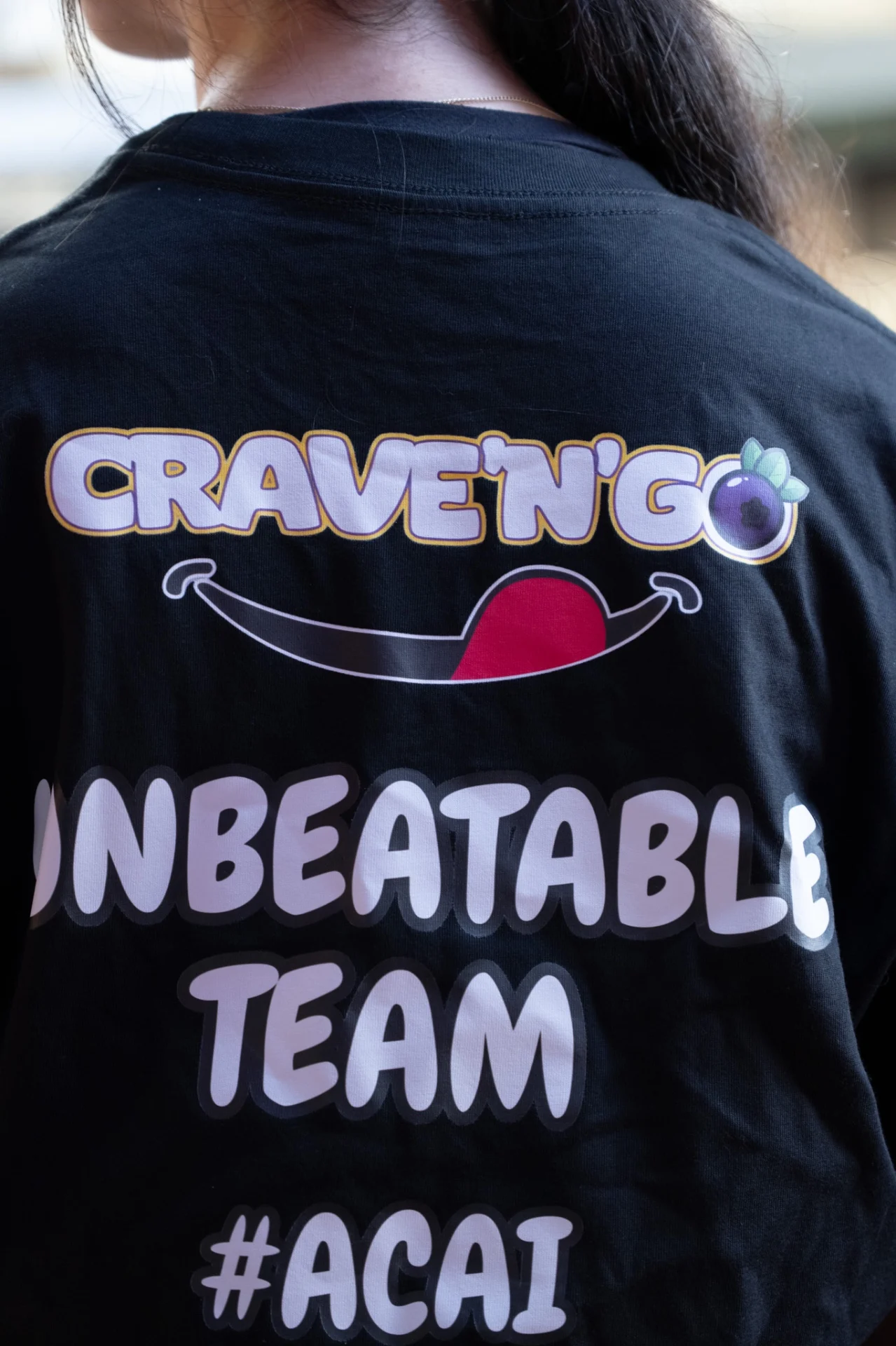 Crave 'N' Go Unbeatable Team shirt — back print